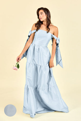 Julie Bodice with Tiered Skirt in Drapey Bengaline