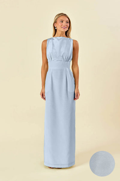 Sabrina Bodice With Brunch Skirt in Drapey Bengaline | Bella Bridesmaids Sabrina Bodice With Brunch Skirt in Drapey Bengaline | Bella Bridesmaids