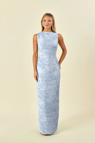 Sabrina Bodice with Straight Skirt in Garden Flora