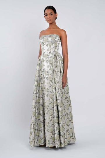 Dior Bustier Jacquard Wedding Guest Dress ASOS LUXE Jacquard Maxi Dress With Corset And Bow Back Dior Bustier Jacquard Wedding Guest Dress ASOS LUXE Jacquard Maxi Dress With Corset And Bow Back