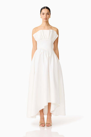 Laurel Sleeveless Maxi Dress in White
