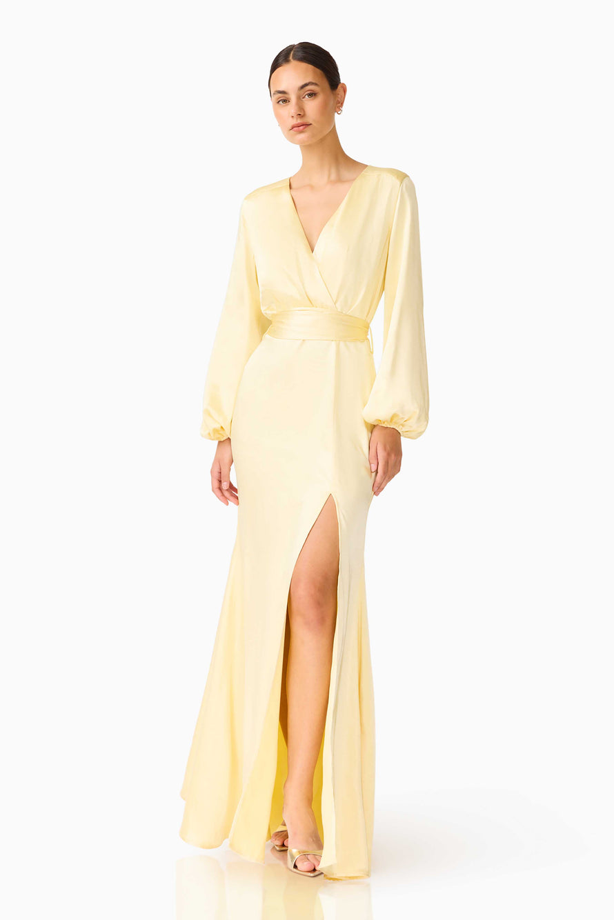 Kai Maxi Dress in Butter Yellow