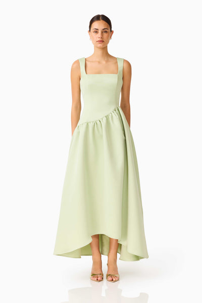 sage green maxi dress Ruelle A-Line Maxi Dress in Sage Green