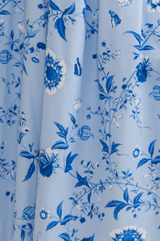 LulaKate Floral Vine Sateen Swatch Card