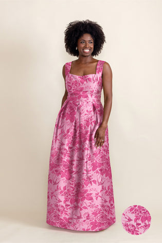 Beckett Bodice with Dahlia Skirt in Garden Flora