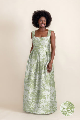 Beckett Bodice with Dahlia Skirt in Garden Flora