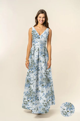 Harper Bodice with Dahlia Skirt in Garden Flora