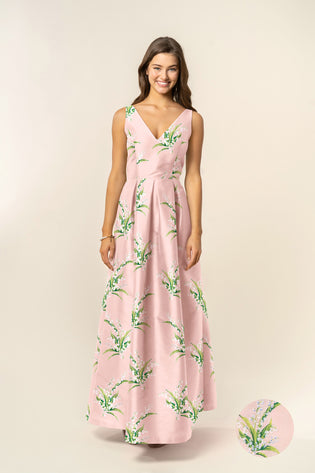 Harper Bodice with Dahlia Skirt in Lily of the Valley Jacquard
