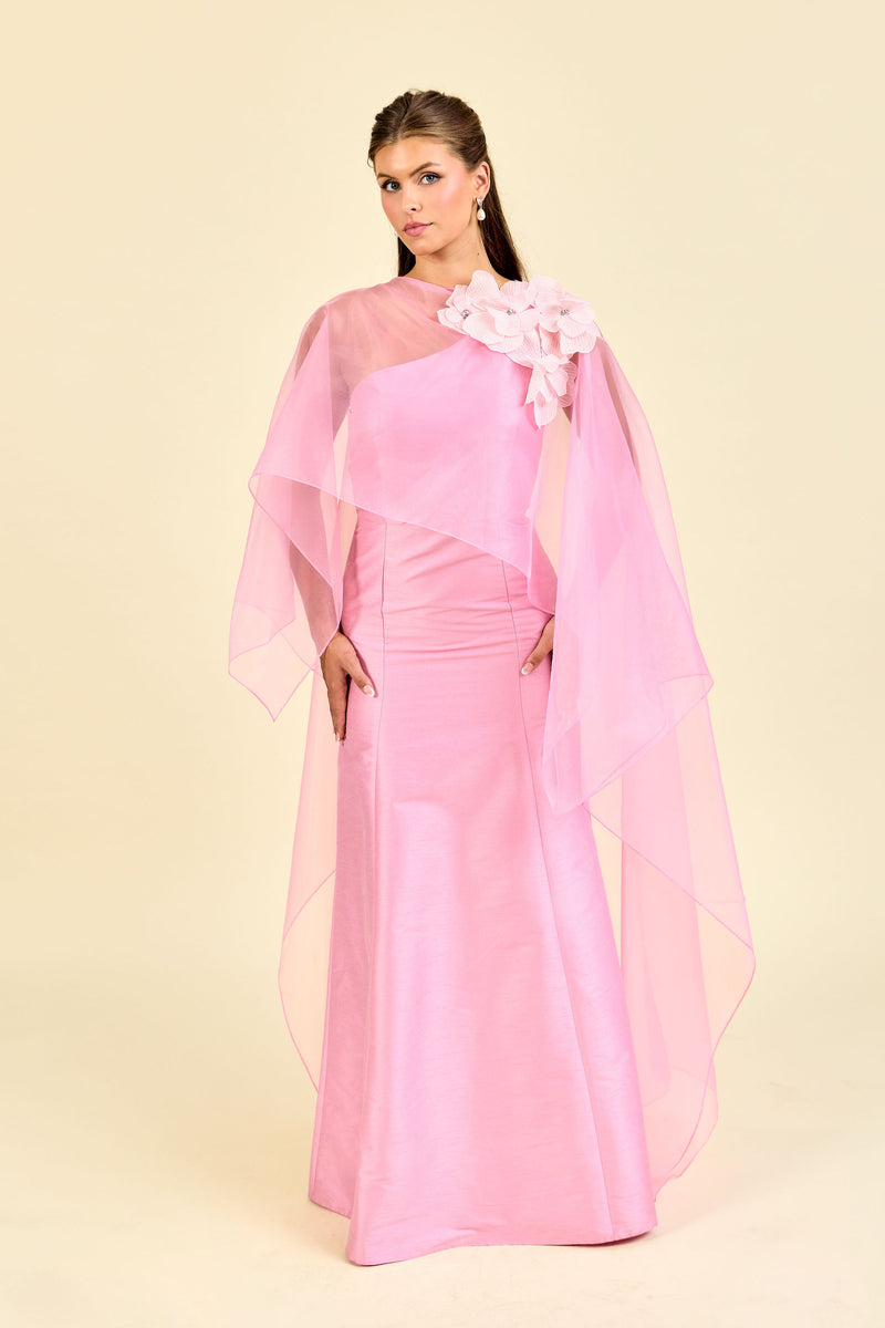 LulaKate Embroidered Organza Cape & Bella Bridesmaids