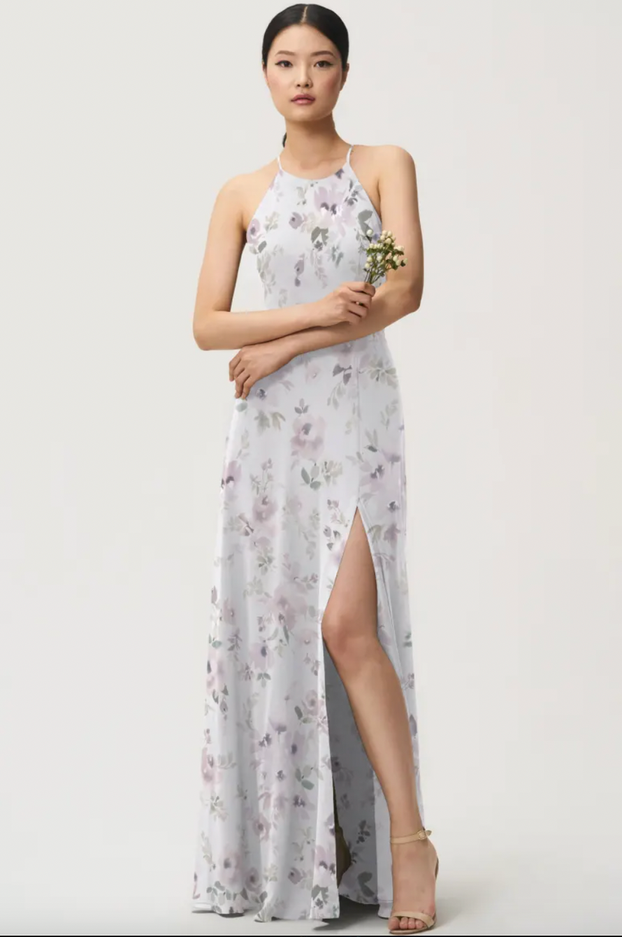 Jenny Yoo Long Bridesmaid Dress Kayla Print & Bella Bridesmaids
