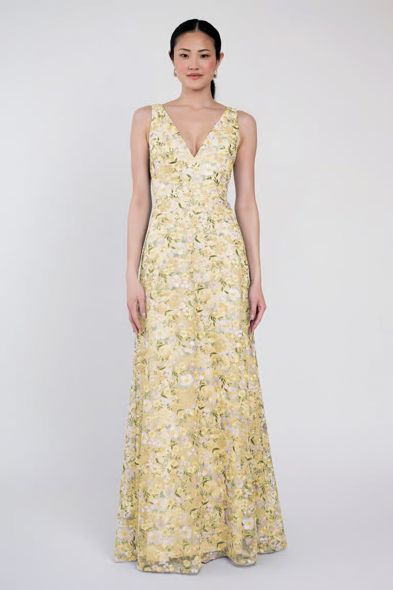 Jenny Yoo Bridesmaid Dress Tatum in Ophelia Embroidered Tulle Ophelia Buttercup Multi