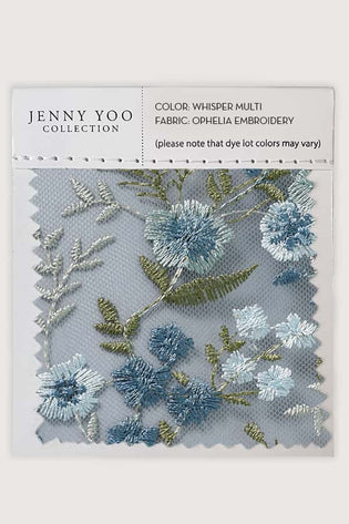 Jenny Yoo Ophelia Embroidered Tulle Swatch Card