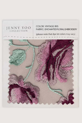 Jenny Yoo Enchanted Floral Embroidered Tulle Swatch Card