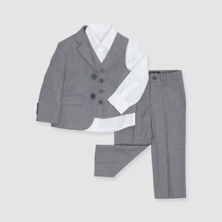 Kids' Textured Grey Suit