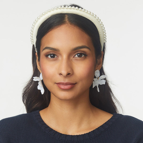 ヘアアクセサリー tanakadaisuke White pearl hair band White pearl hair band Black【stock】 – tanakadaisuke