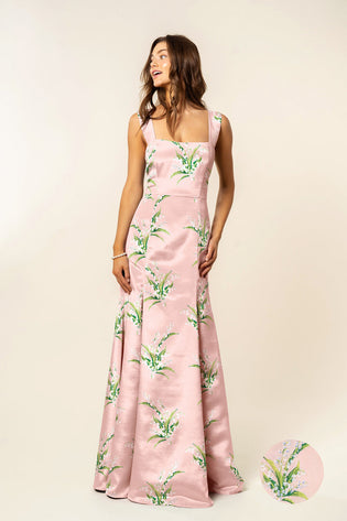 Beckett Bodice with Dahlia Skirt in Lily of the Valley Jacquard