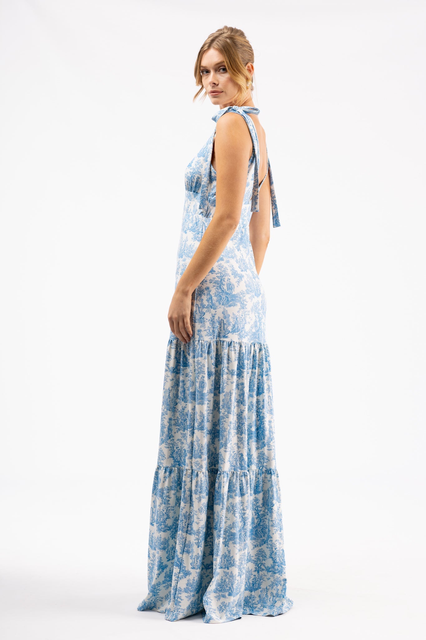 Clementine Dress in Skylight Toile | Bella Bridesmaids