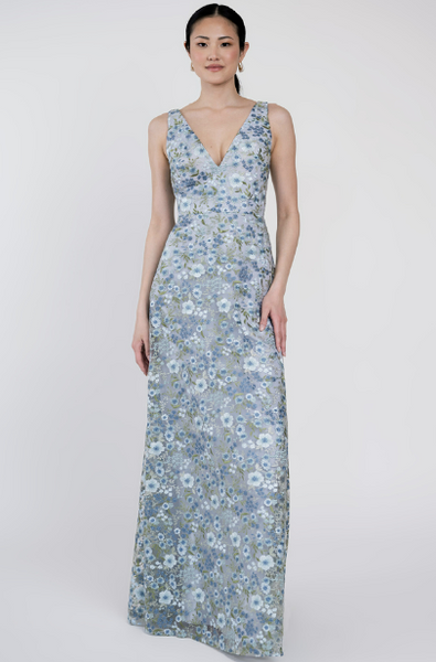 Shops jenny yoo embroidered gown