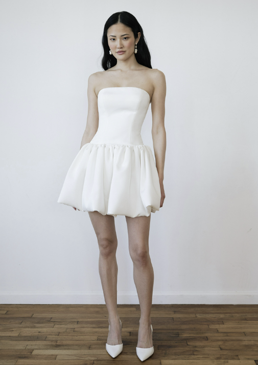 【韓国 Jenny over willow】Tiered Mini Dress (White) Punching Tiered Dress (Cream) - Jenny over willow | 60