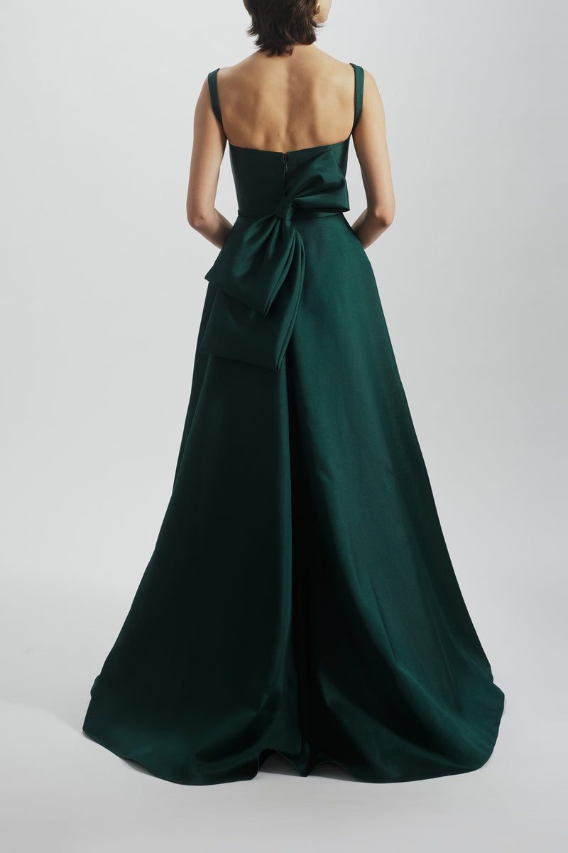 Amsale Evening Square Neckline Gown P857M & Bella Bridesmaids