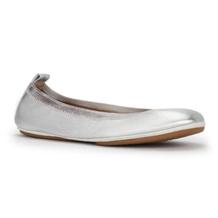 Samara Foldable Ballet Flat in Silver