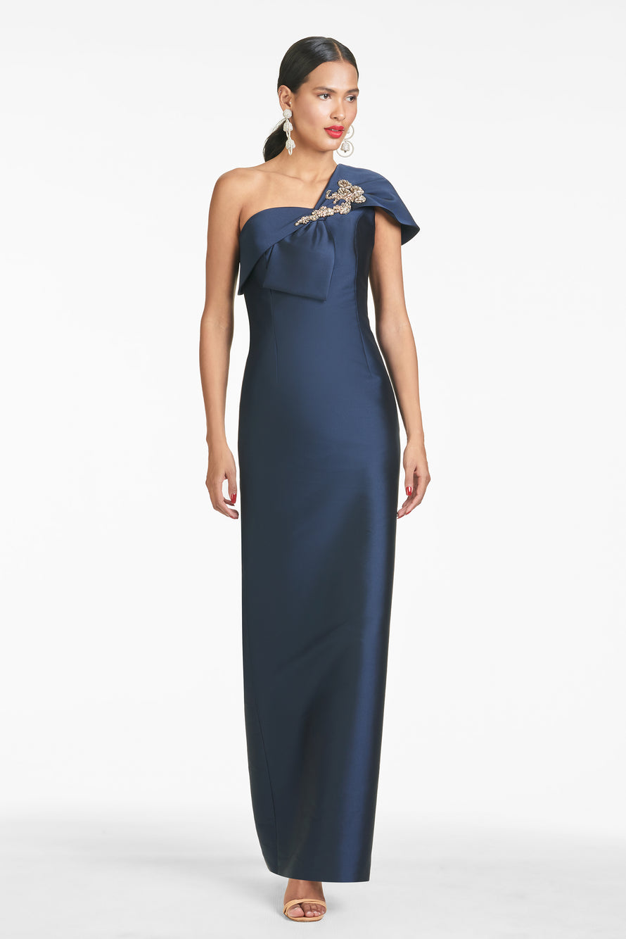 damask bridesmaid dress Owambe Traditional Dress Style With Blue And Purple Damask