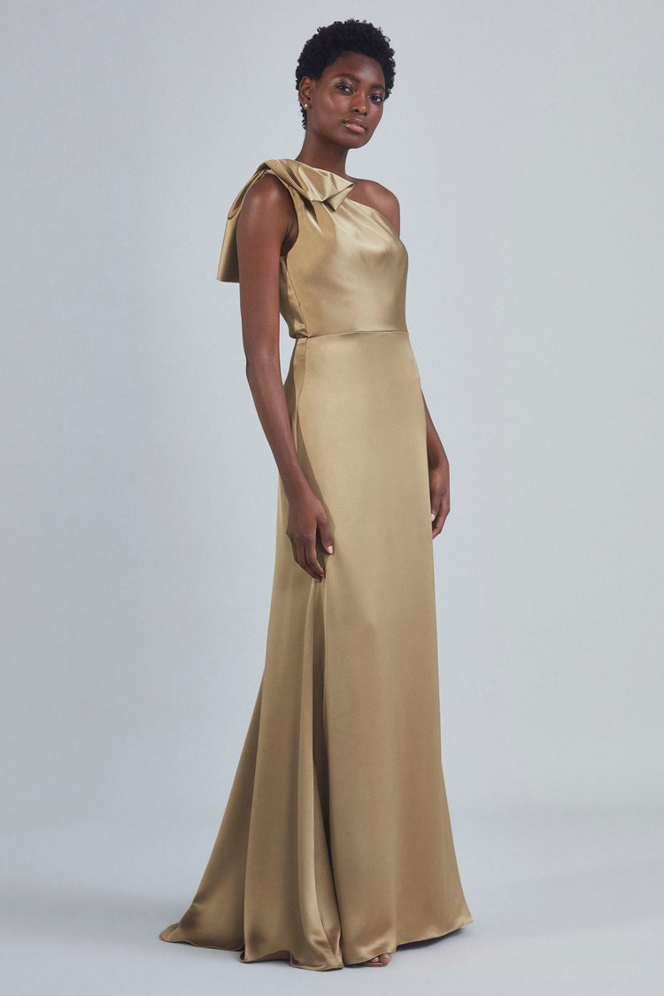 Amsale one shoulder bridesmaid dress store