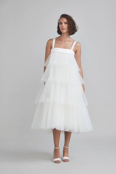 Amsale Little White Dress LW203