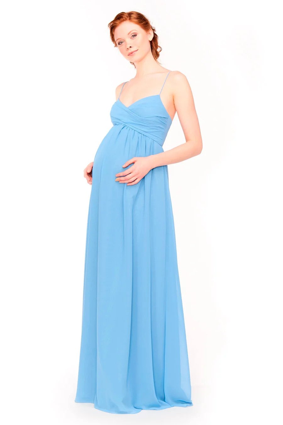 Blue Maternity Bridesmaid Dress