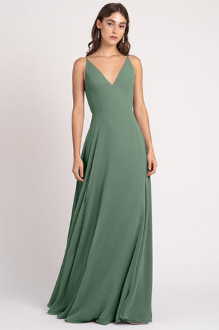 Jenny Yoo Long Bridesmaid Dress Dani_eucalyptus 