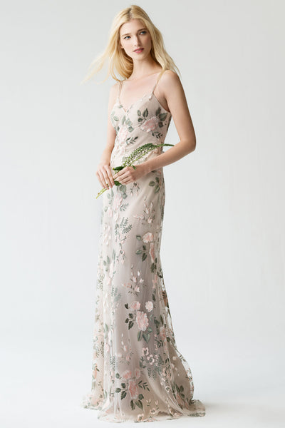 Jenny Yoo Long Bridesmaid Dress Julianna Enchanted Floral Whisper Blue Jenny Yoo Long Bridesmaid Dress Julianna Enchanted Floral Whisper Blue
