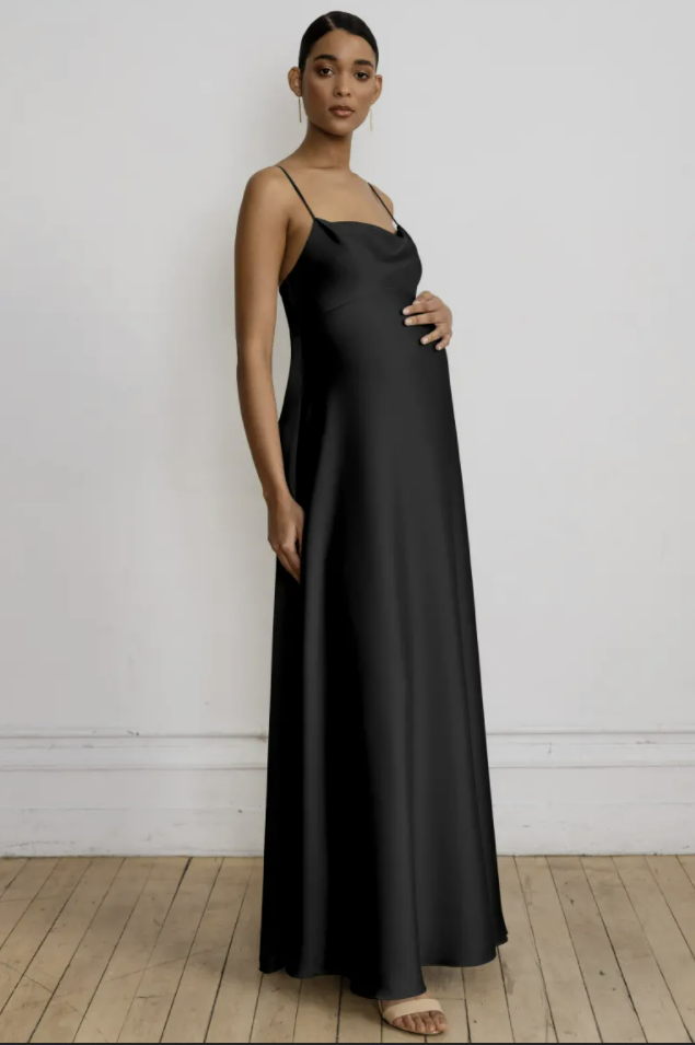Black maternity bridesmaid dress best sale