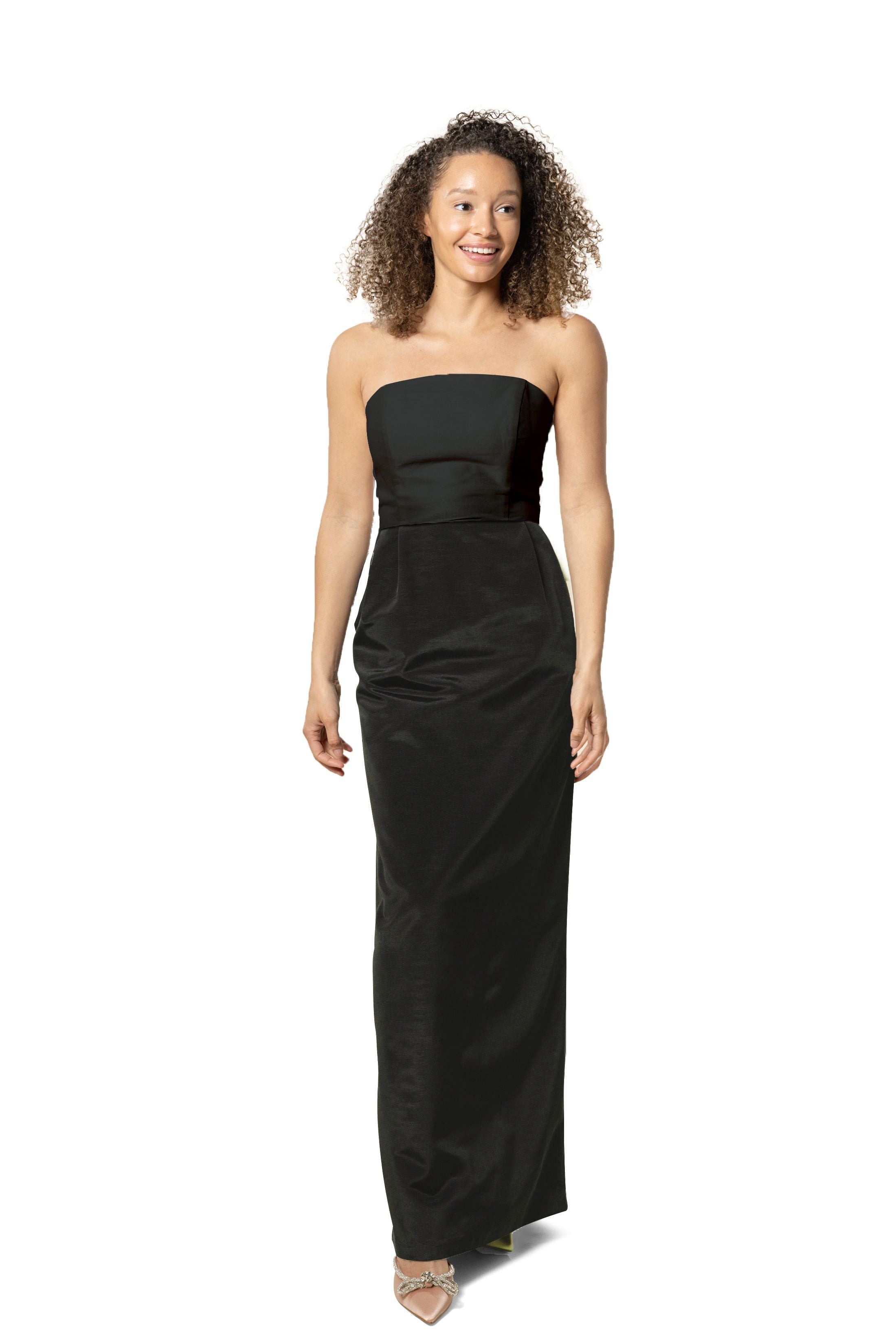 Hannah Bodice With Brunch Skirt Long in Shantung | Bella